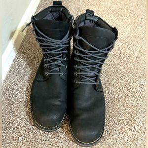 Timberland men’s black boots size 12